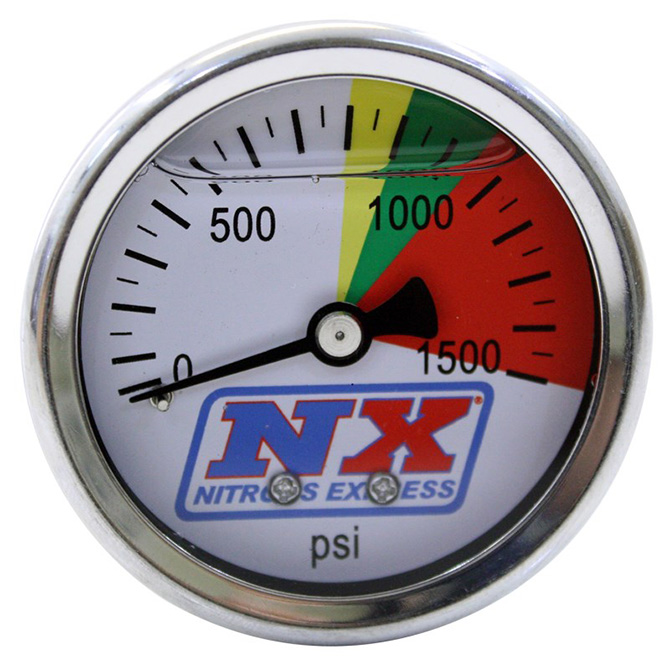 Nitrous outlet pressure gauge