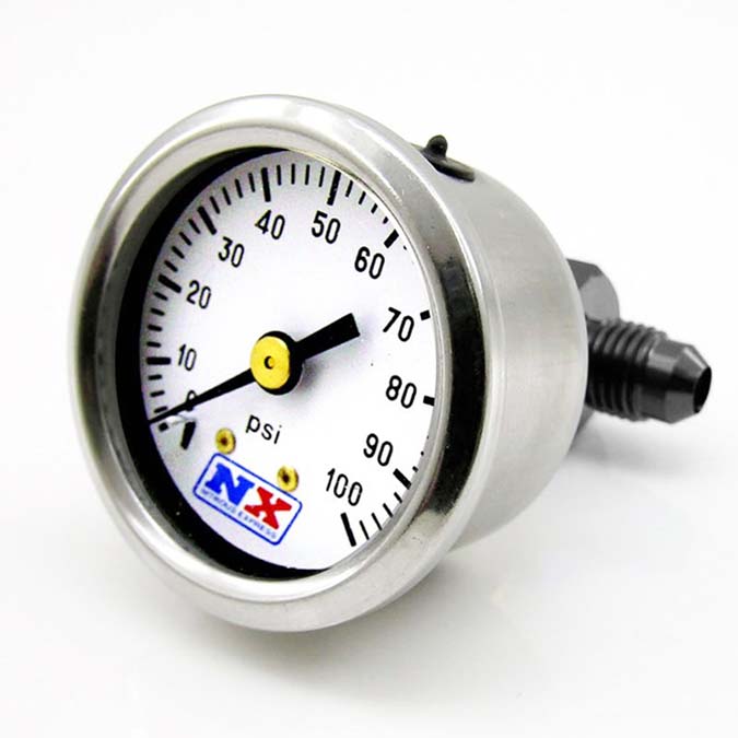 fuel pressure gauge (0-100 psi w/manifold)