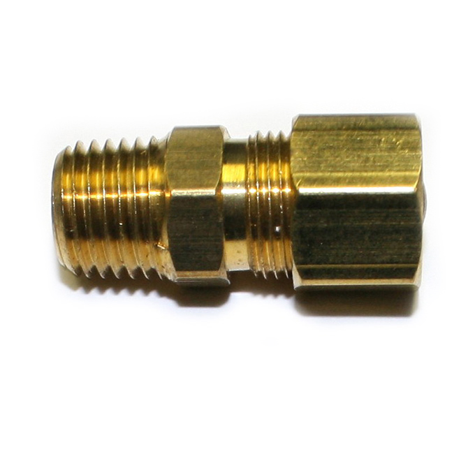 08MM OD X 1/4" NPT MALE STUD COUPLING 9-00728 WADE BRASS COMPRESSION FITTINGS 